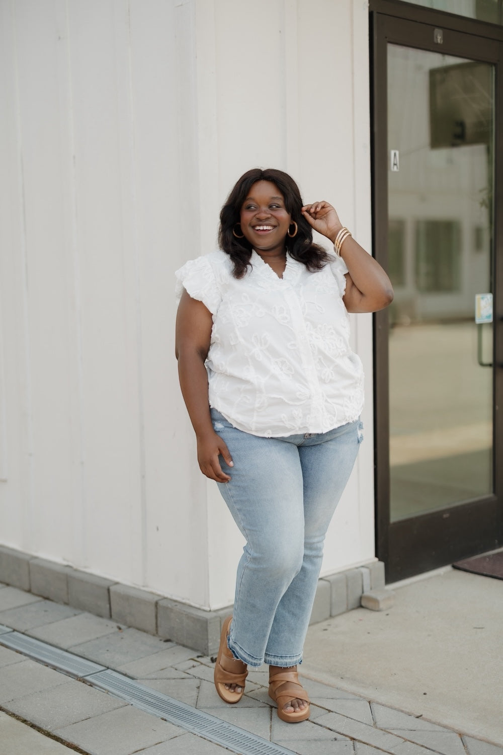 Wendy Ruffle Collar Top (S-2XL)