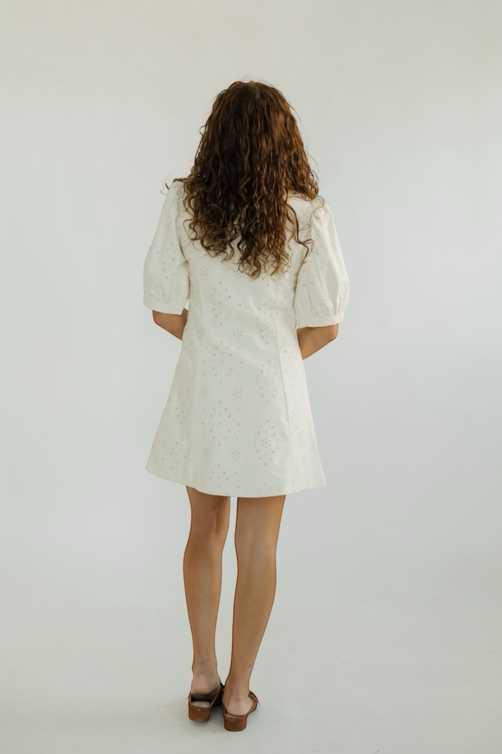 Shannon Ivory Eyelet Mini Dress