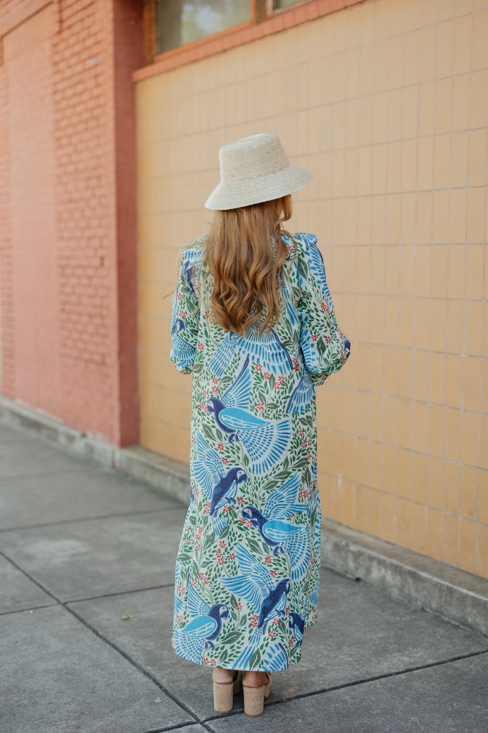 Parrot Print Beach Dress