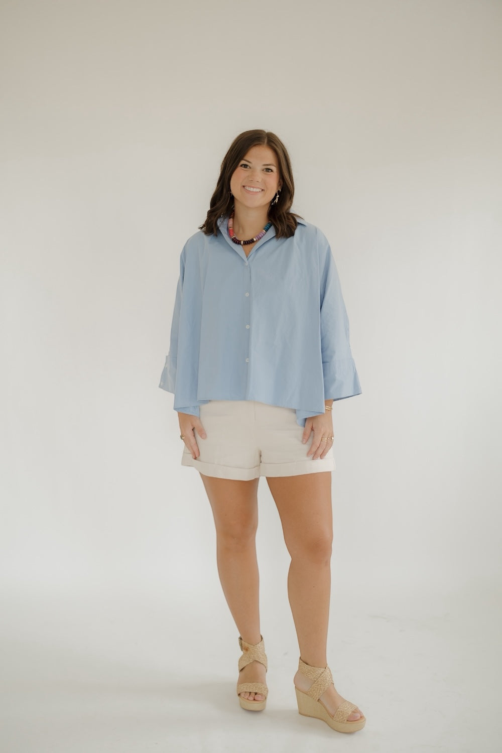 Bonnie Blue Button Down Top