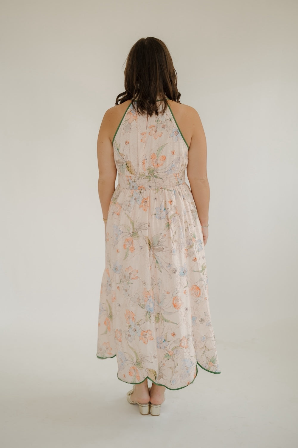Betsy Halter Floral Midi Dress