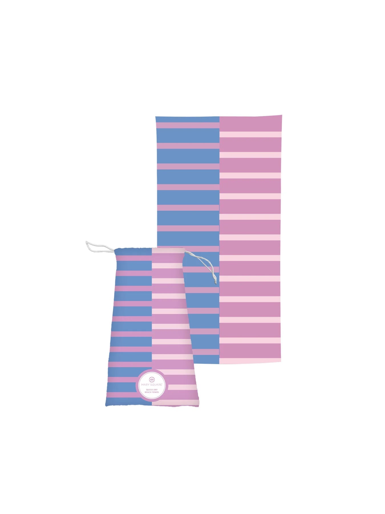 Colorblock Beach Towel in Purple & Blue