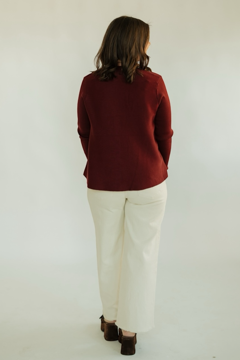 Maroon Flared Knit Sweater (S-XL)