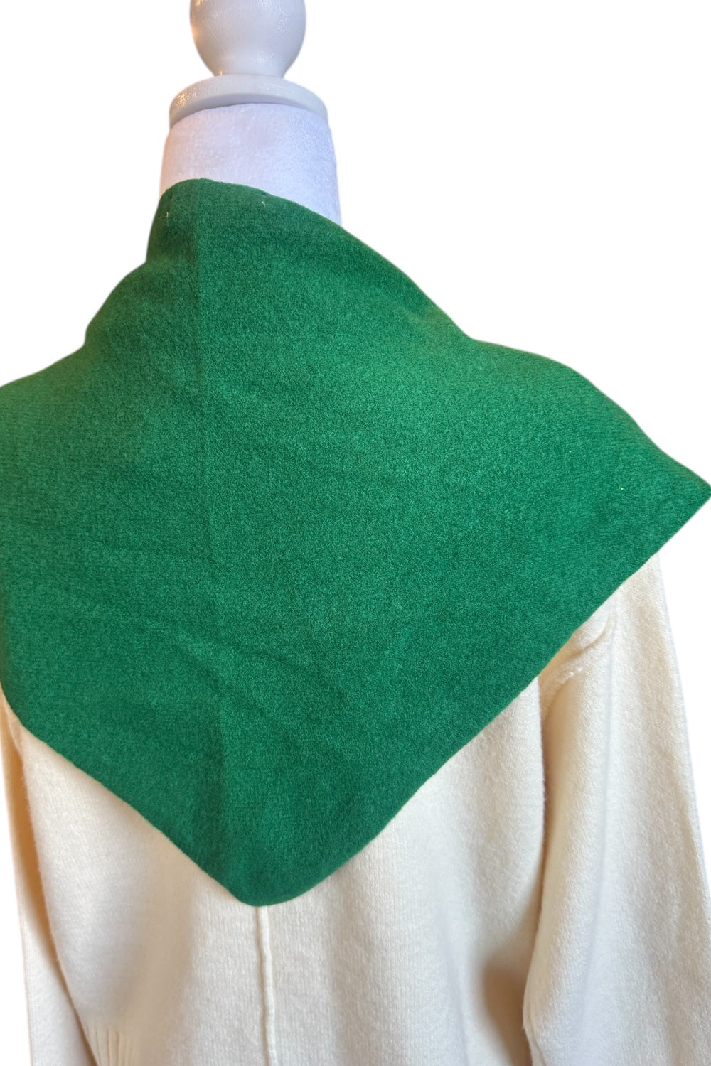 Kelly Green Knit Triangle Scarf