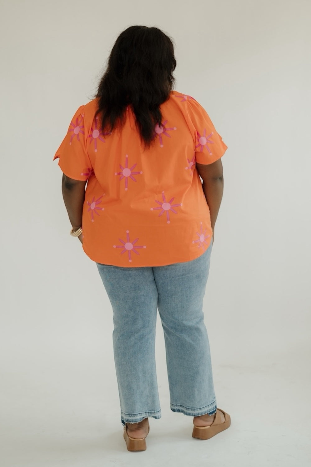 Karani Orange Starburst Top