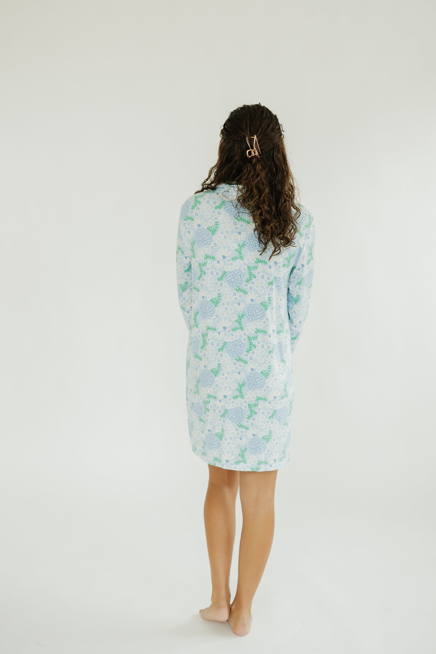 Charlotte Nightshirt in Daisy Chain Blue by Mary Square