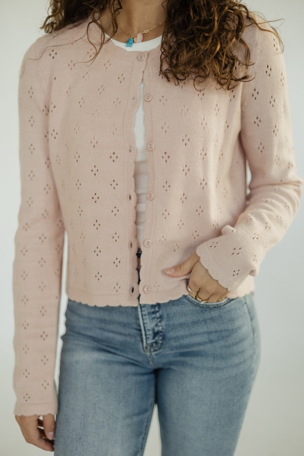 The Carmela Cardigan in Pink