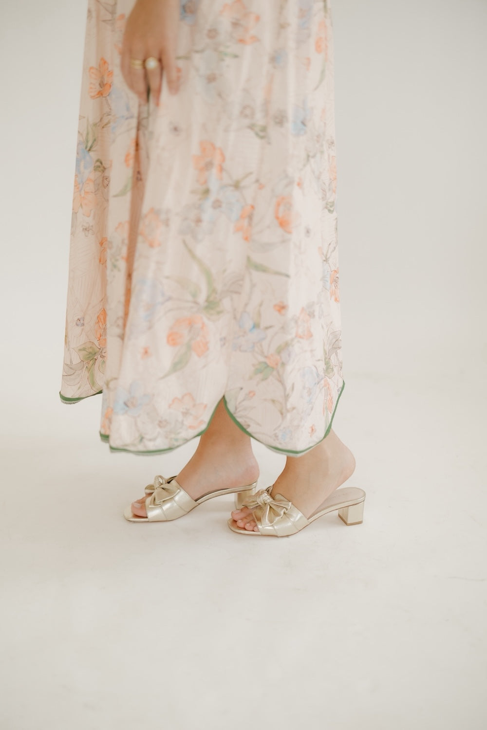 Betsy Halter Floral Midi Dress