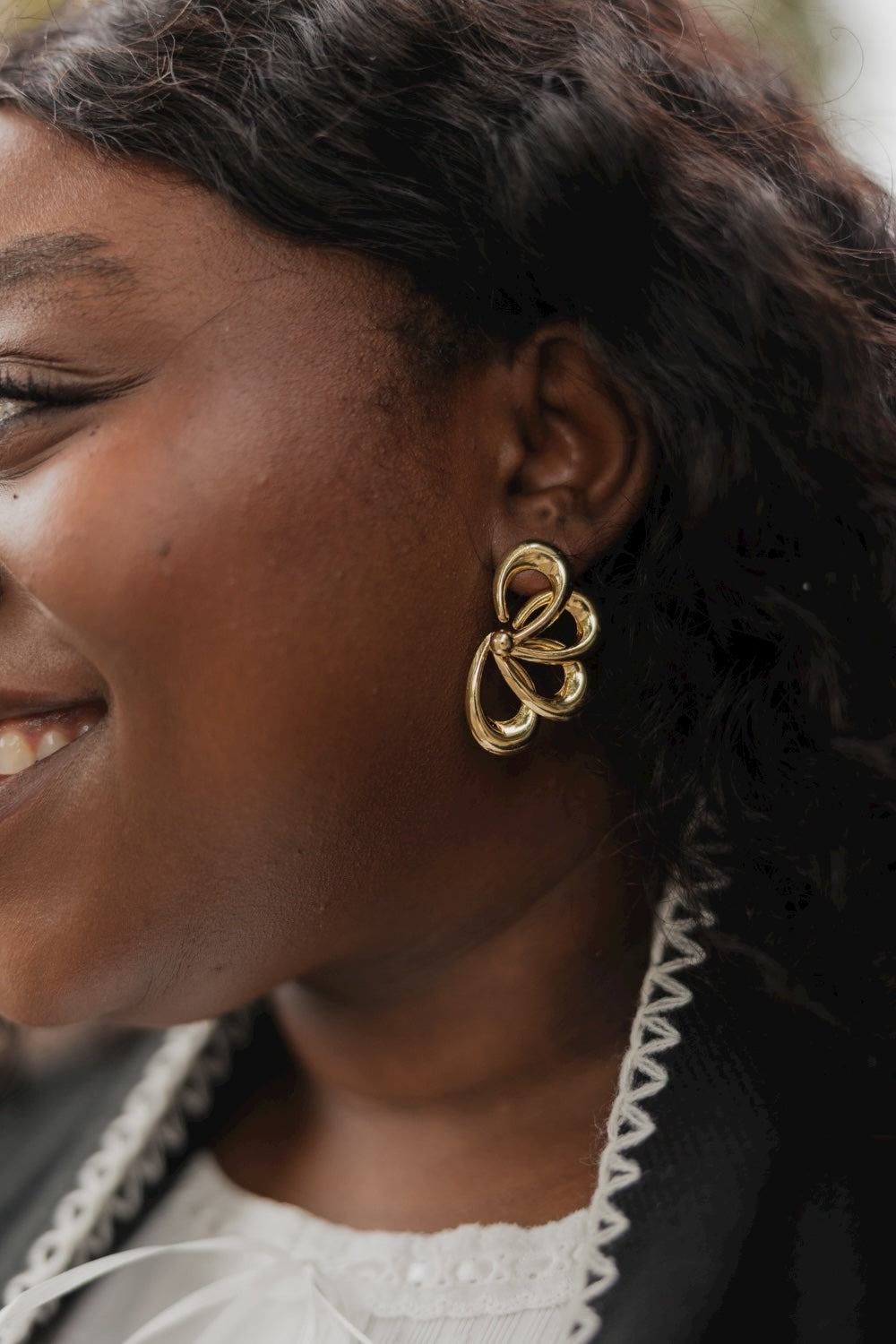 Half Flower Earrings