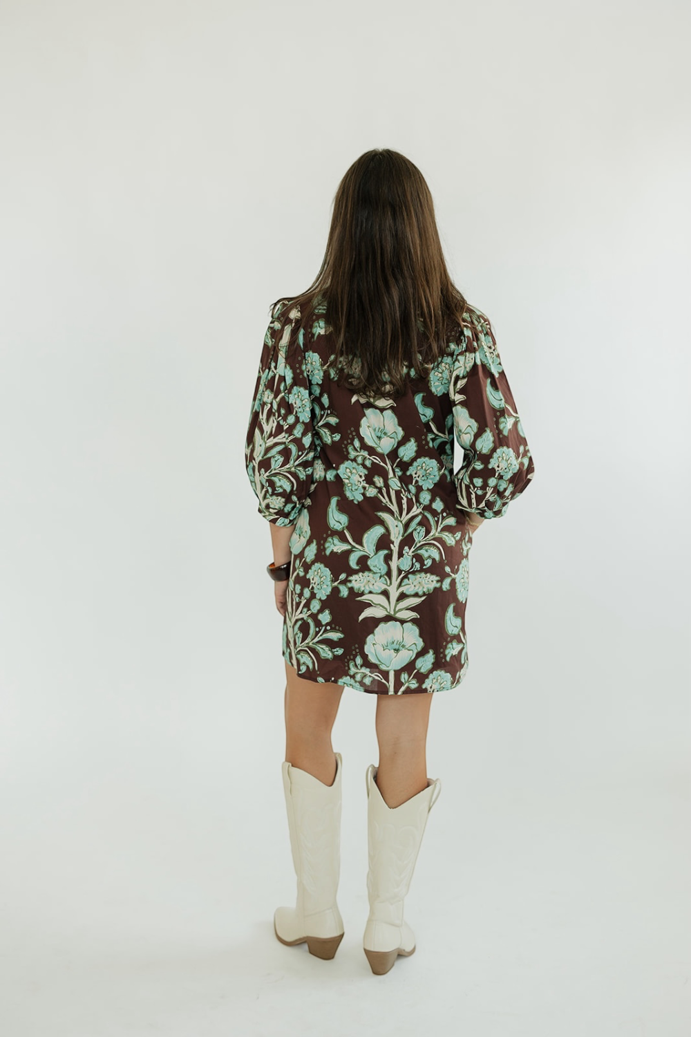 Fran Chocolate Floral Mini Dress