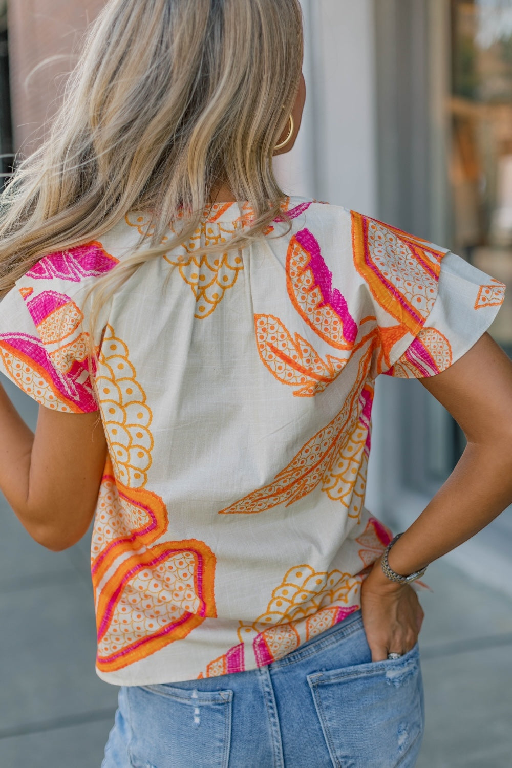 Joy Outline Palms Top by Maude