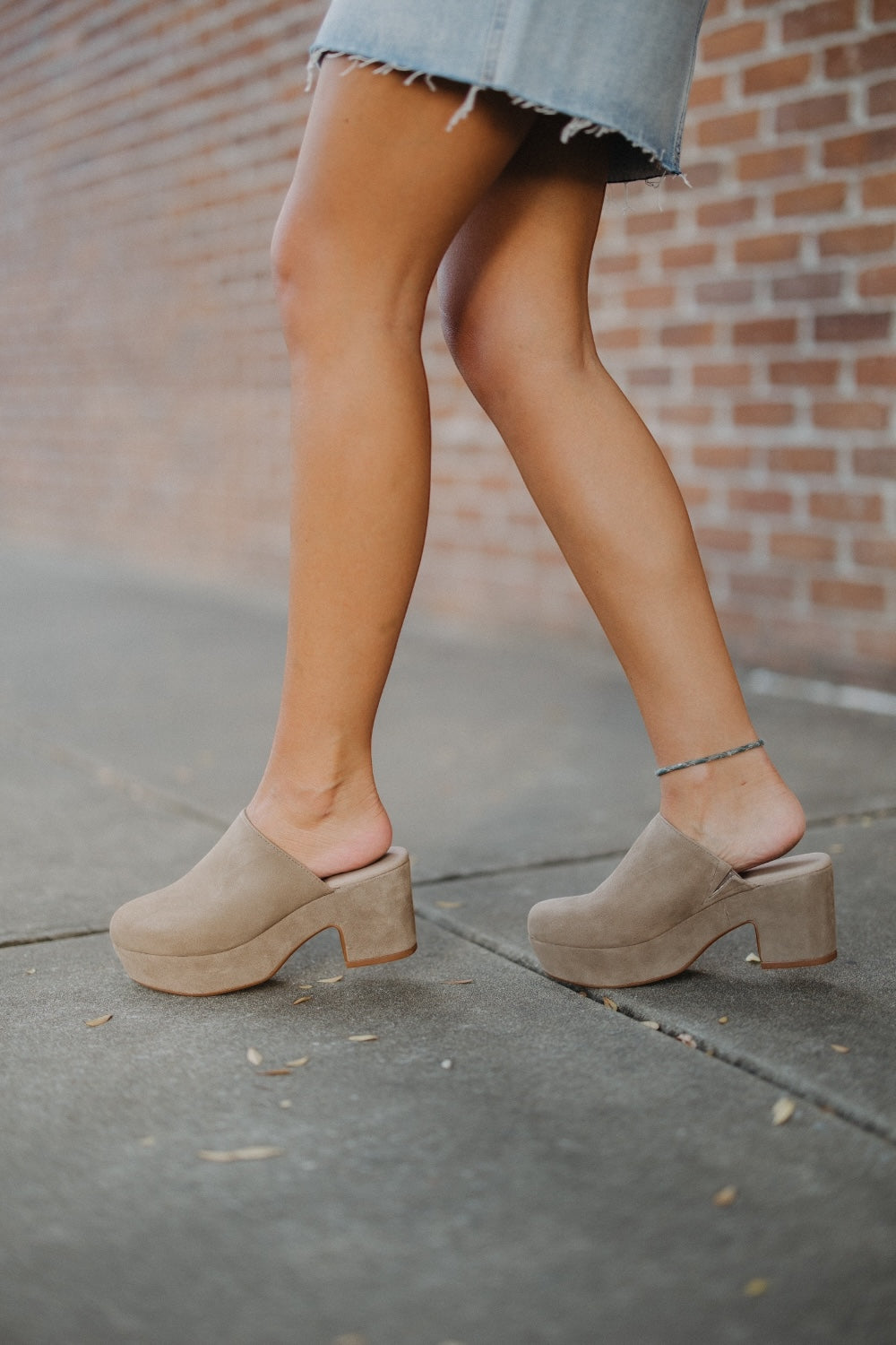 Ginette in Taupe Suede by Chocolat Blu