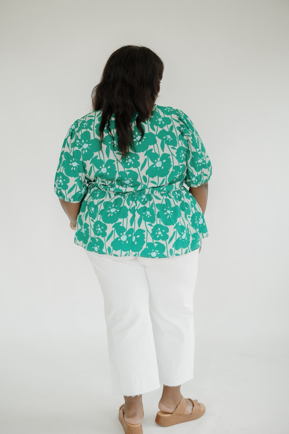 Sara Floral Peplum Top (S-3XL)