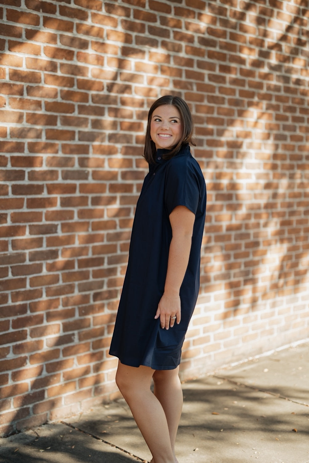 Emma Navy Shift Dress (S-3XL)