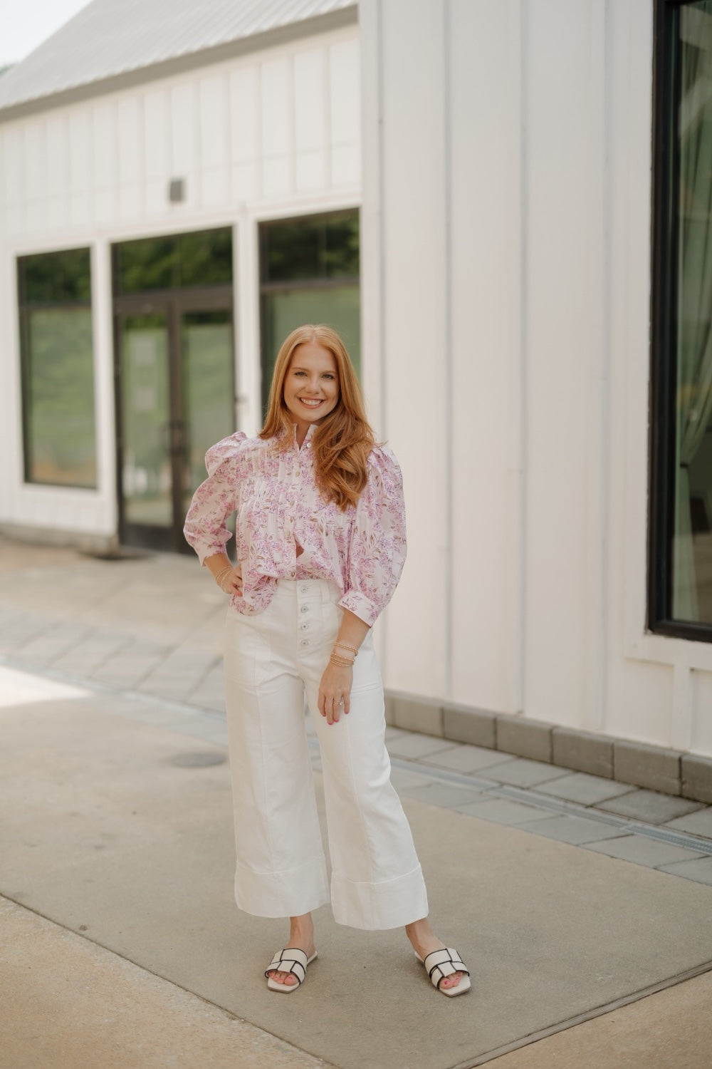 Penelope Purple Pleated Front Blouse