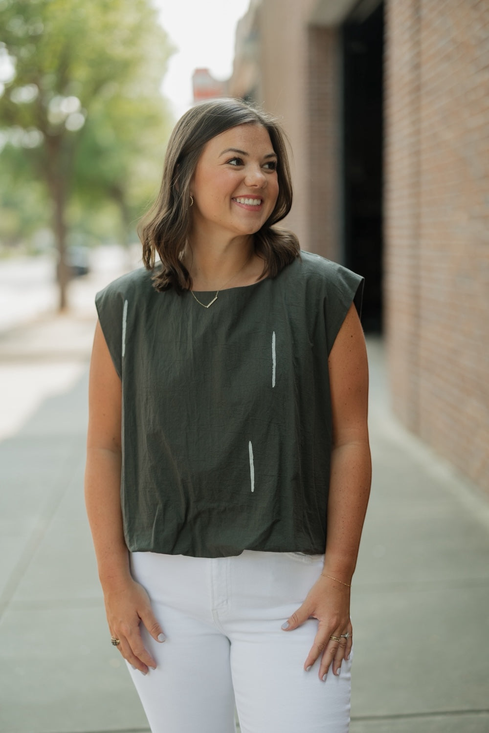 Kombu Printed Volume Top