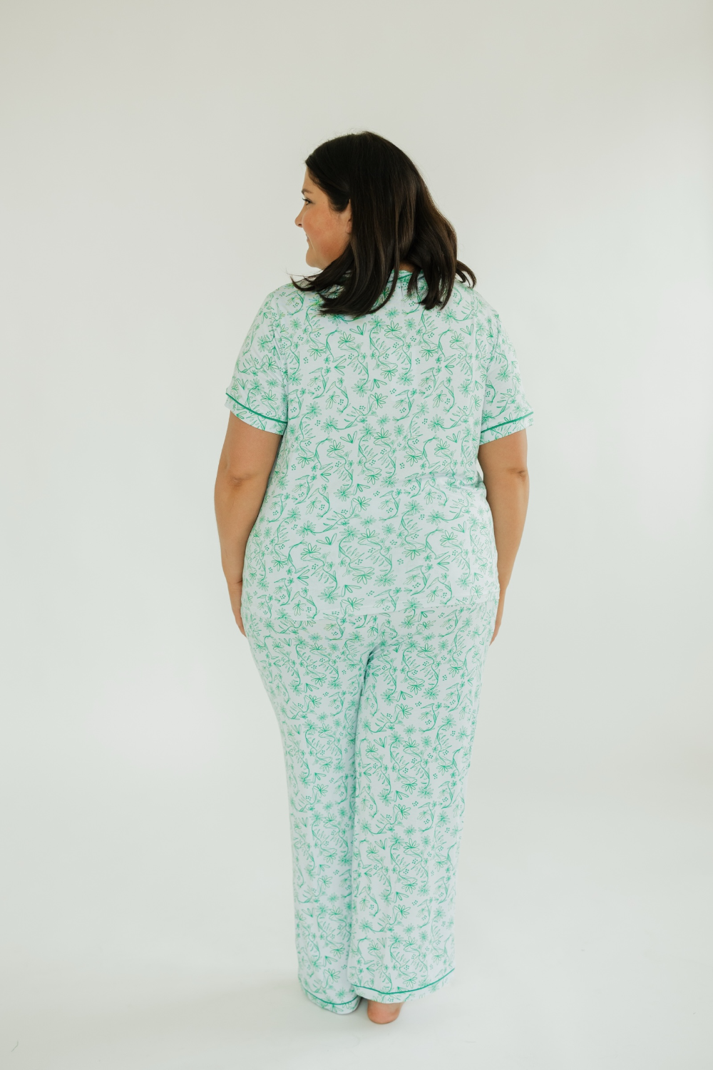 Charlotte Pant Set in Laurel Blooms by Mary Square