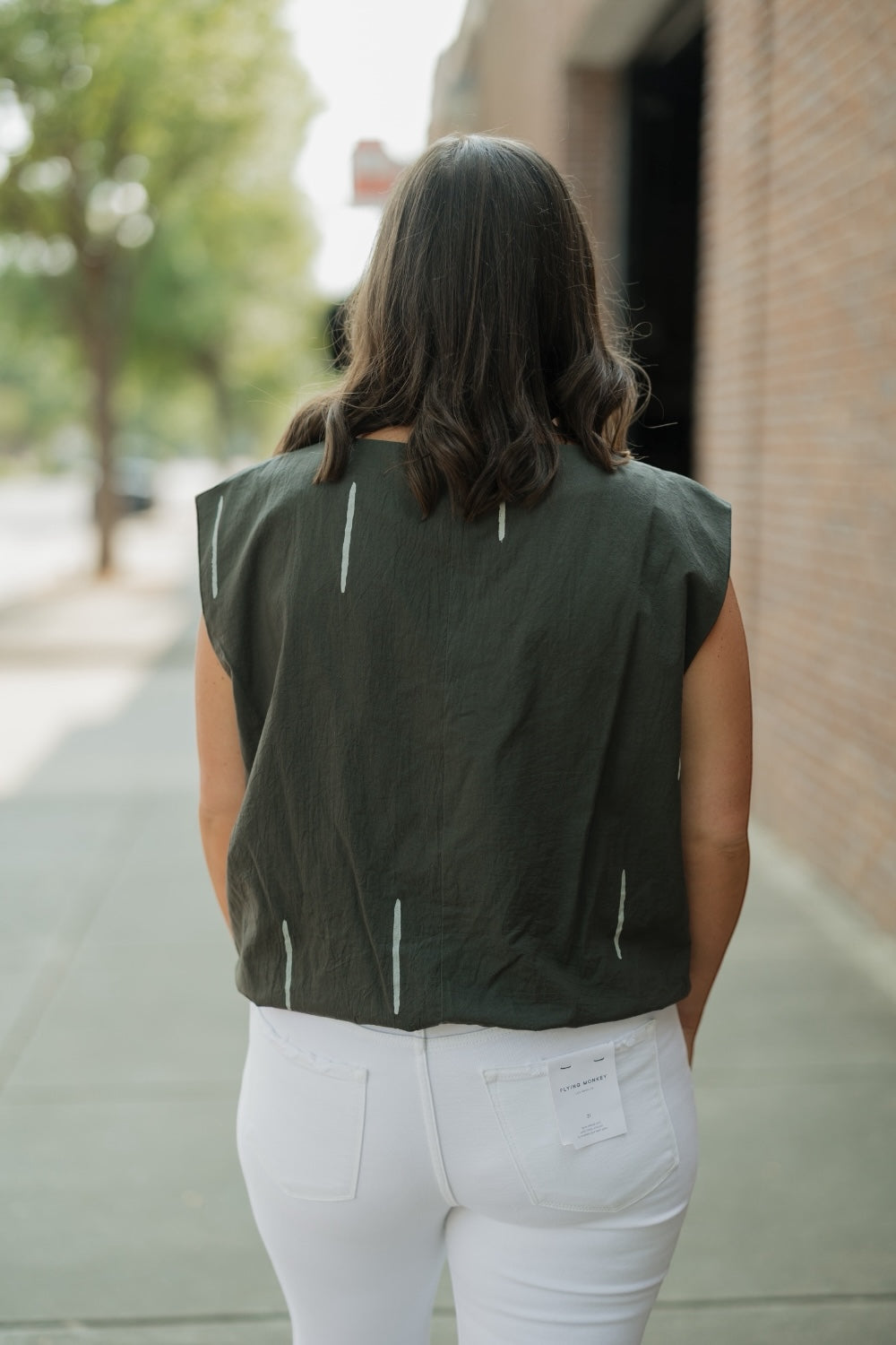 Kombu Printed Volume Top