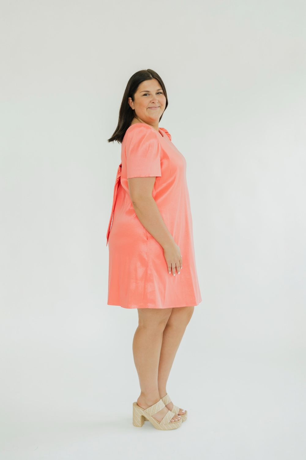 Chappell Coral Crush Bow Back Dress (S-3XL)