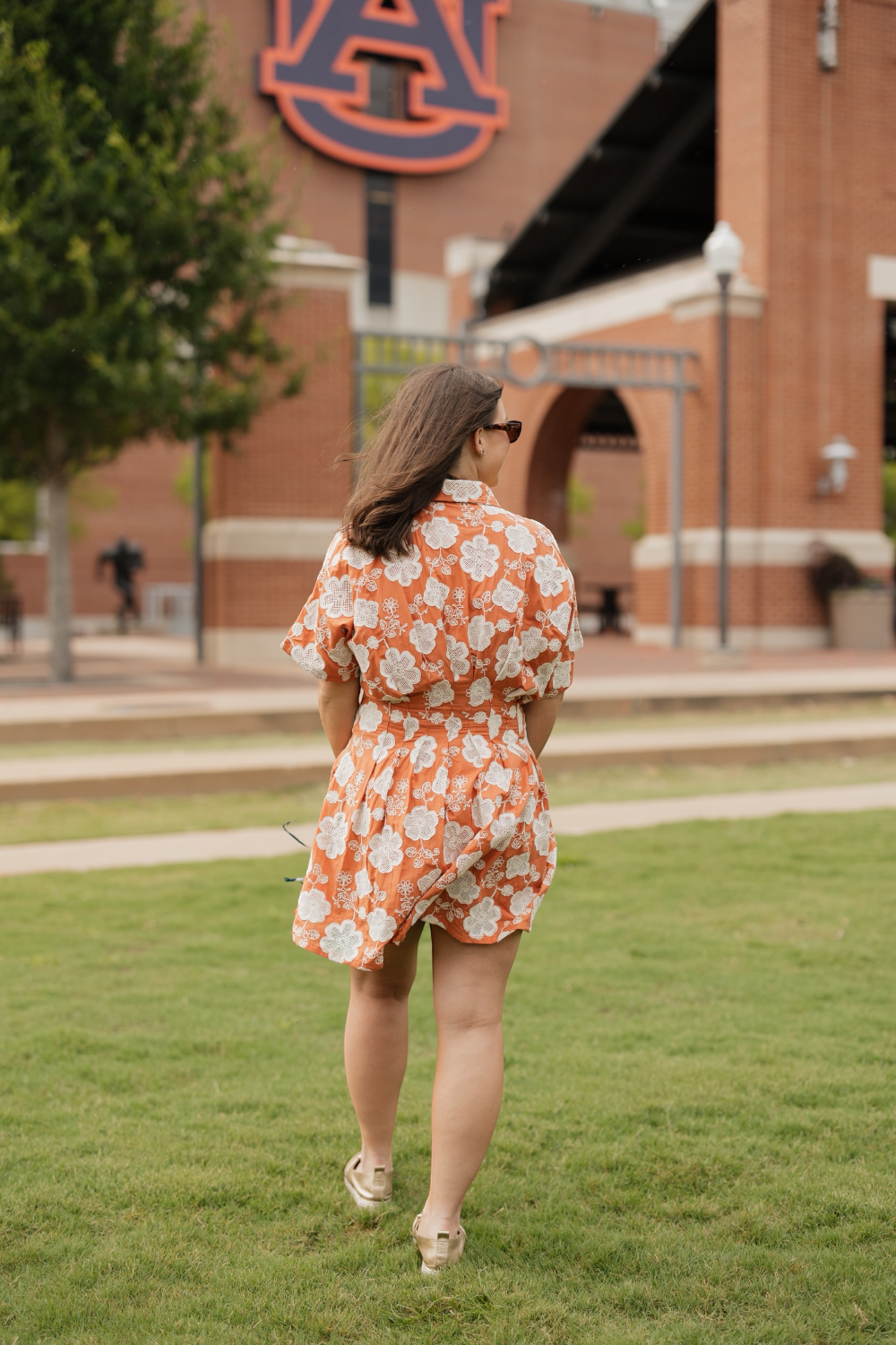 Twyla Terracotta Flower Mini Dress