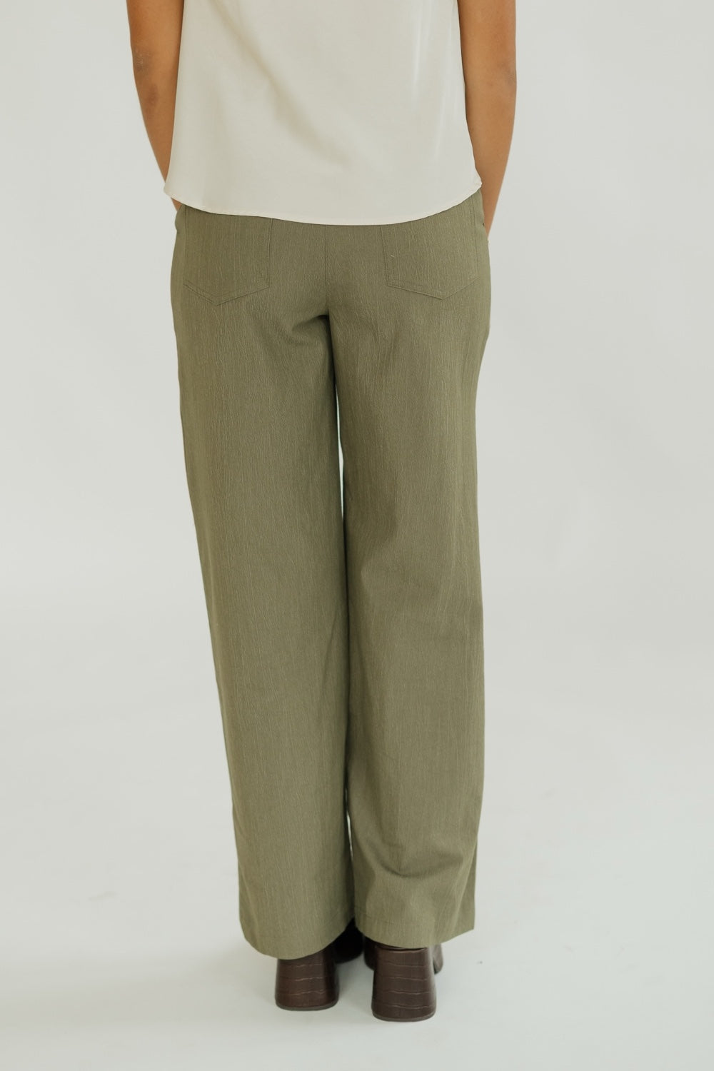 Olive Braided Waist Pant (XS-XL)