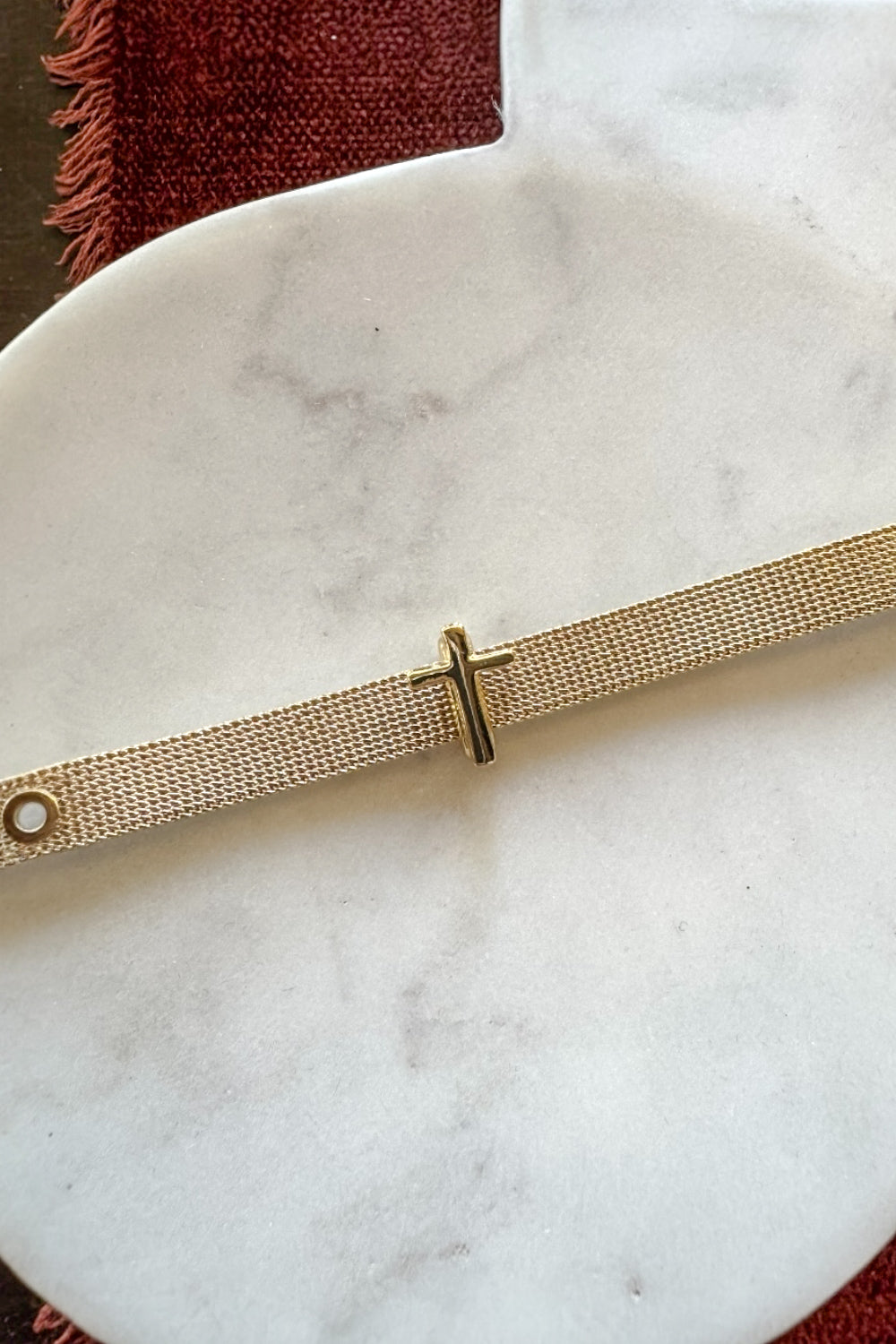 Charm Bar: Camryn Gold Cross Slide Charm