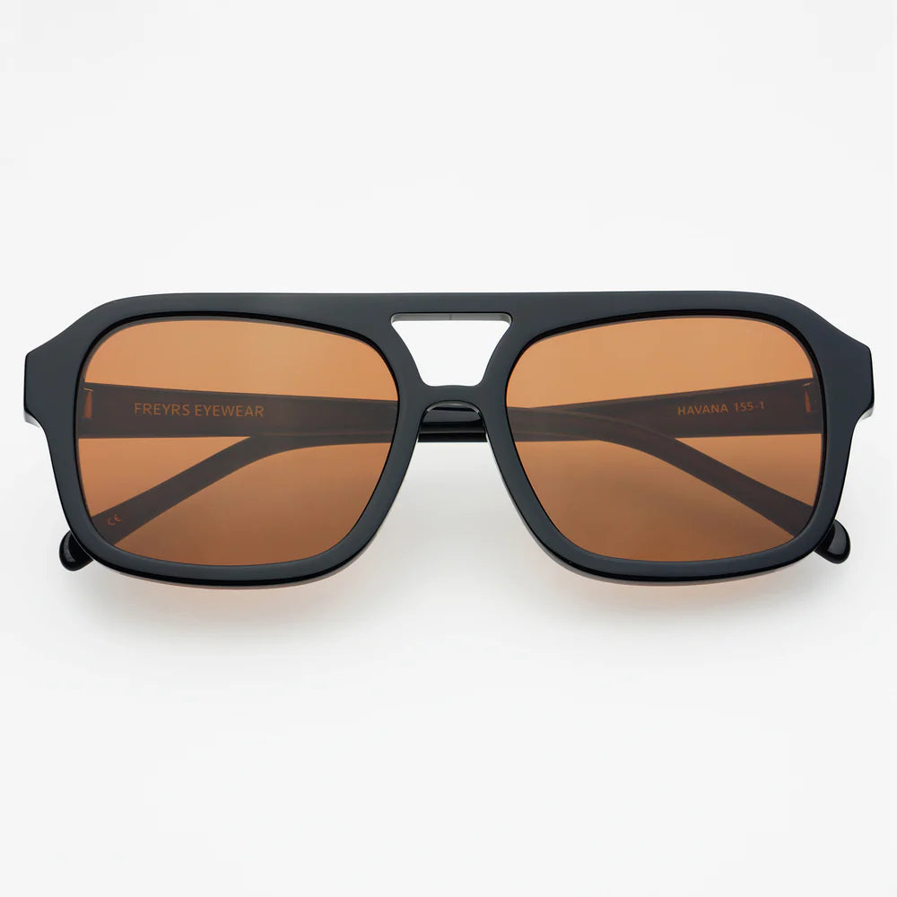 Havana Sunnies in Black by Freyrs Eyewear