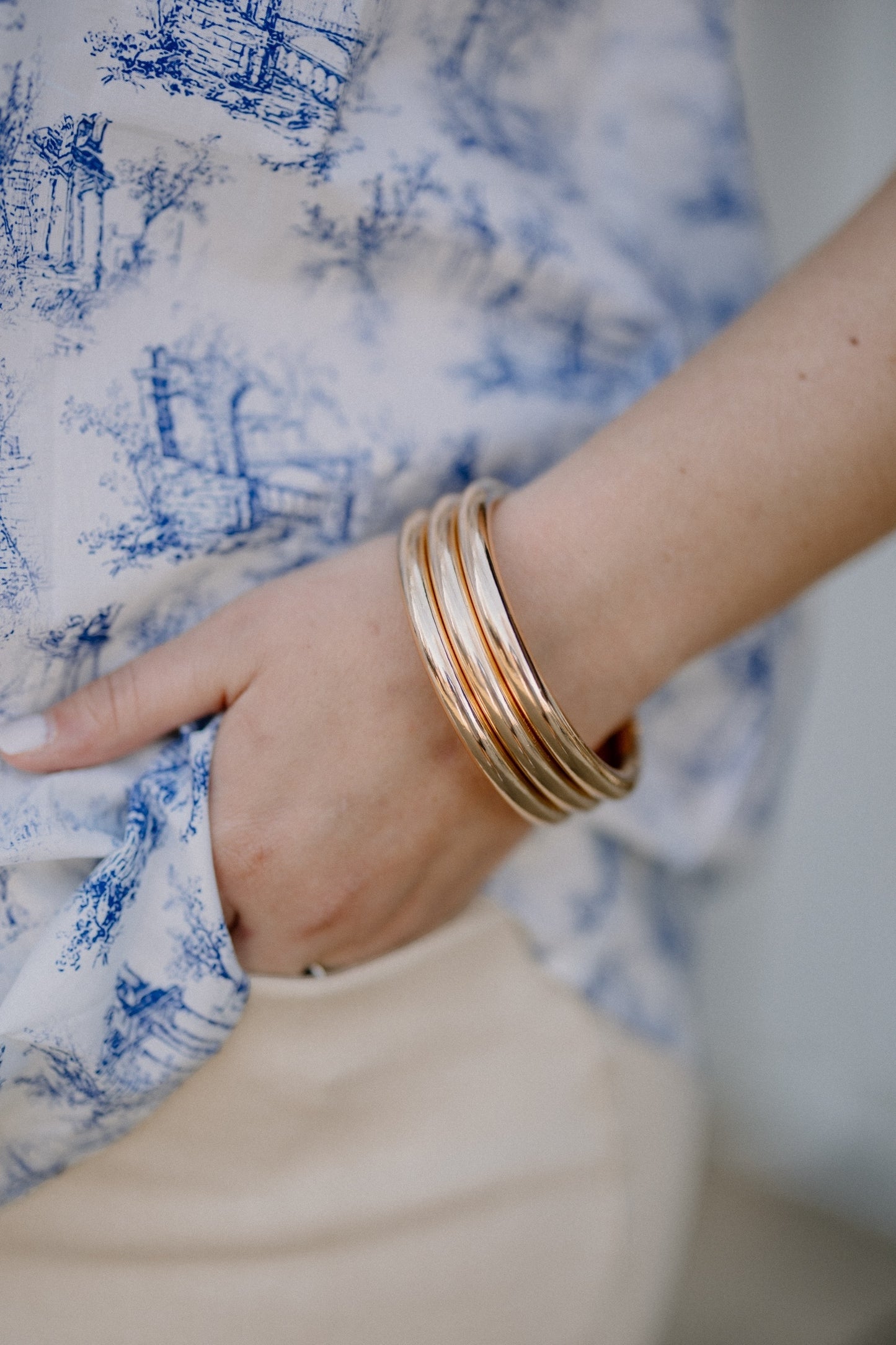 3 Row Metal Bangle Cuff