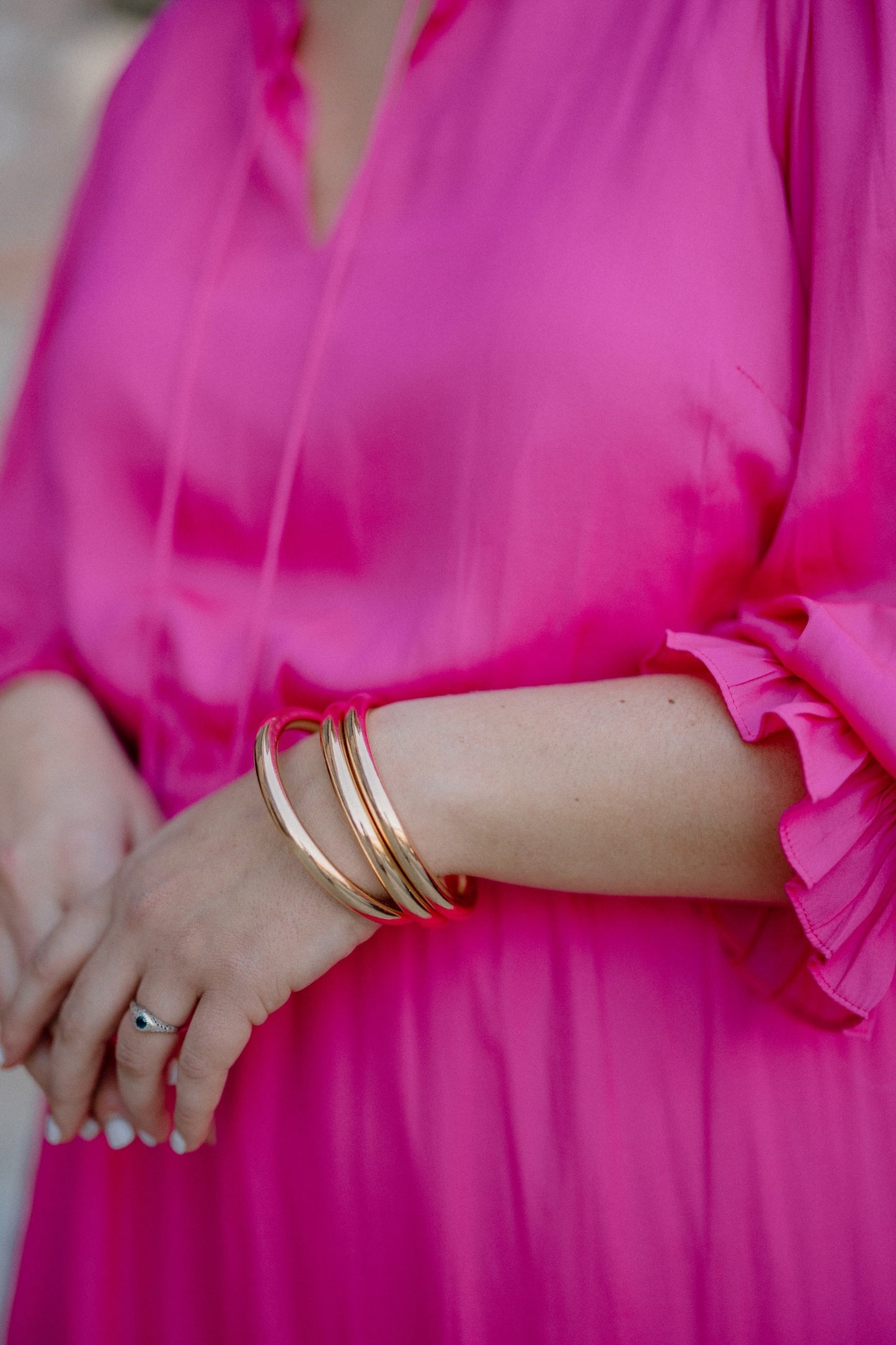 3 Row Metal Bangle Cuff