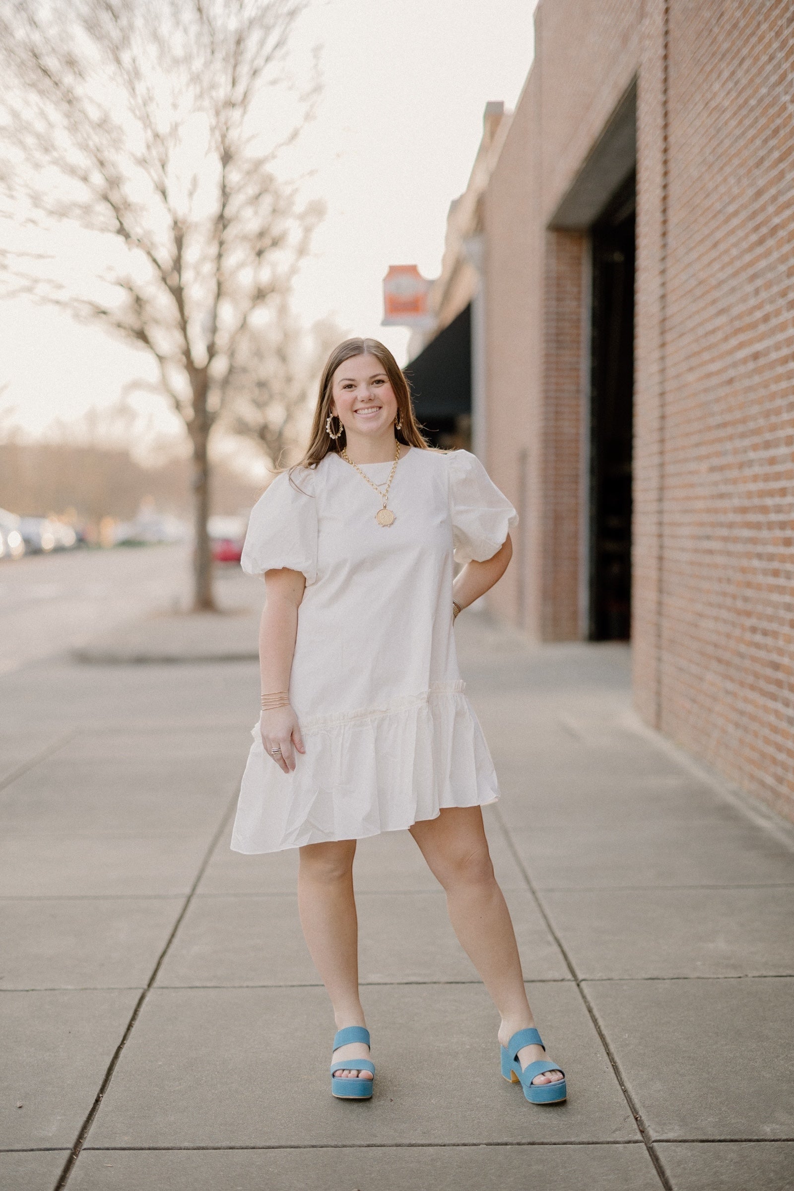 Kylie White Assymetrical Poplin Dress Kylie White Assymetrical Poplin Dress