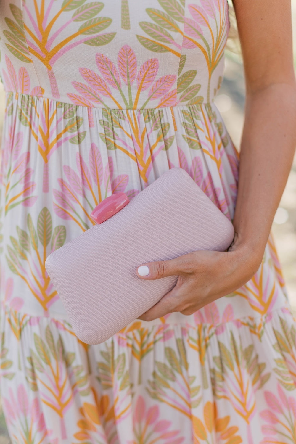 Pink Fabric Clutch