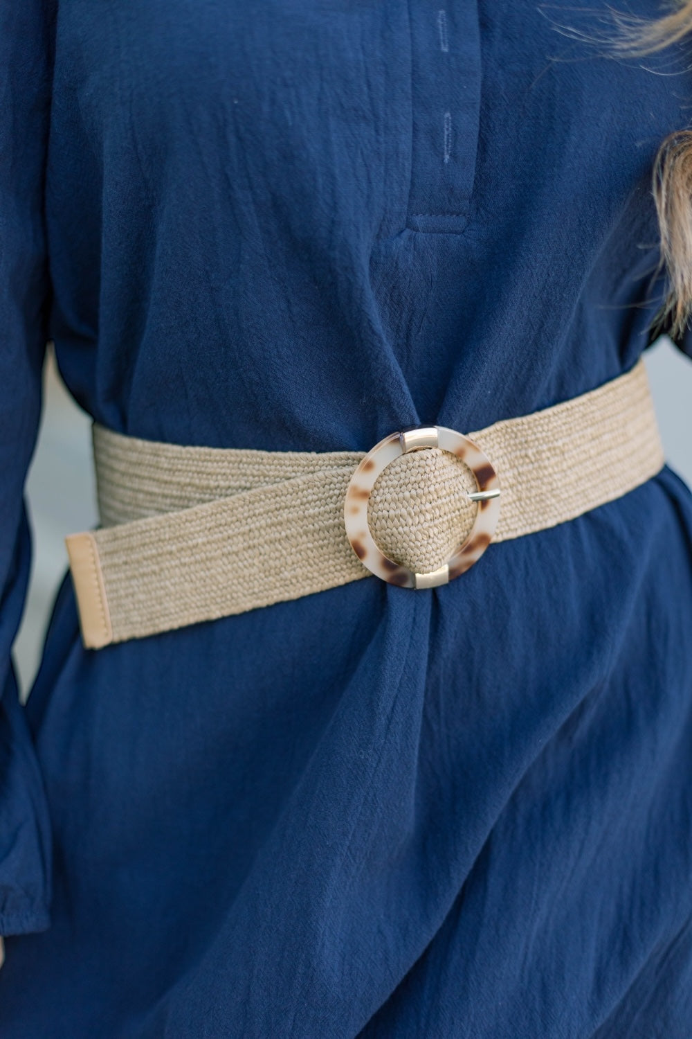 Khaki Raffia Belt