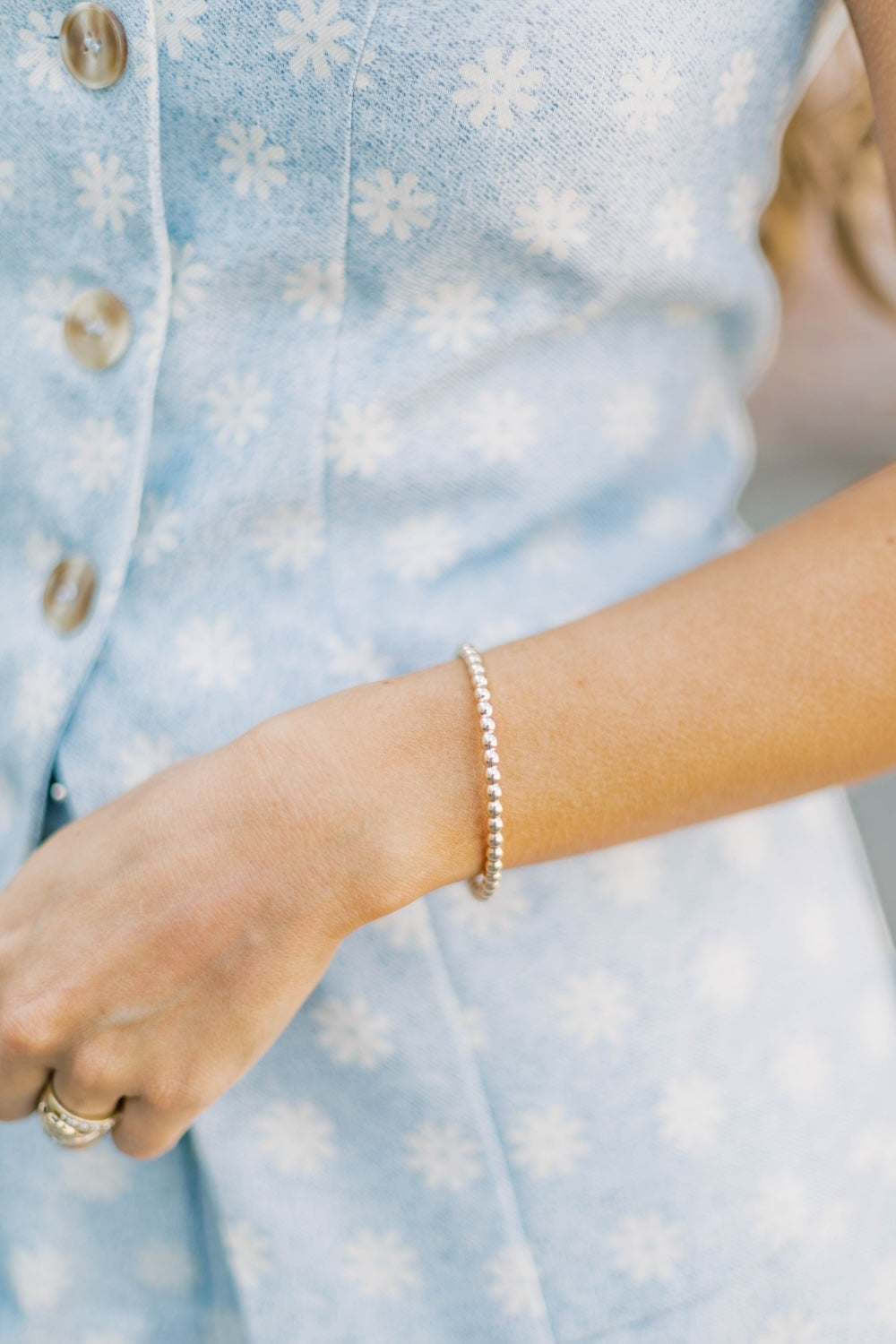 Gold Ball Textured Cuff
