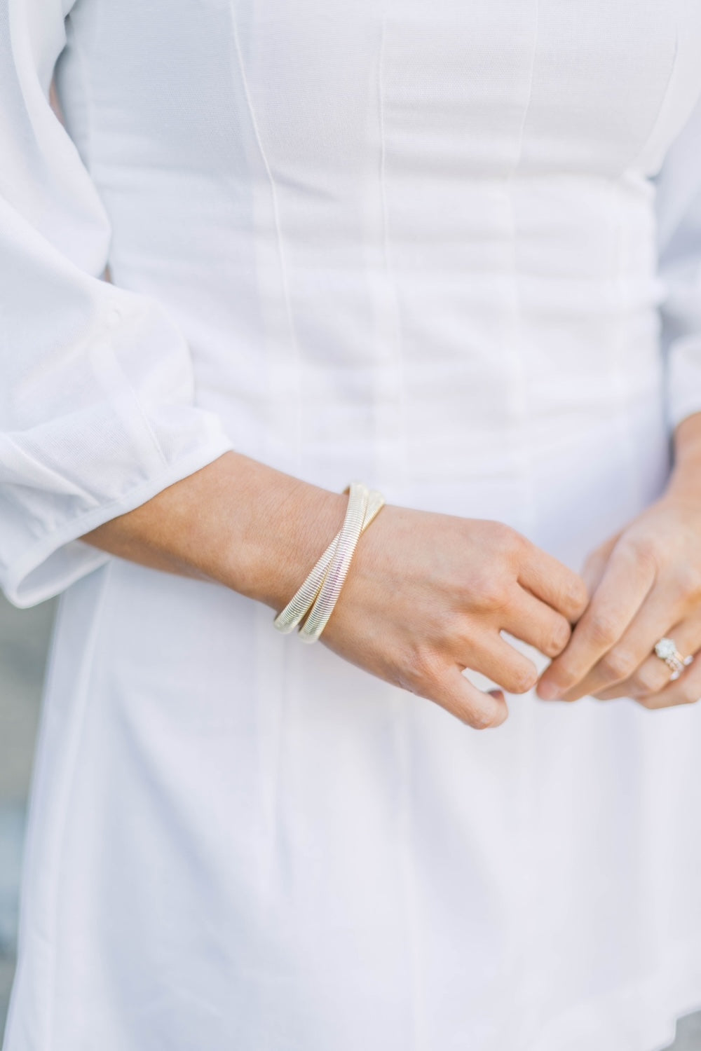 Layered Omega Cuff Bracelet