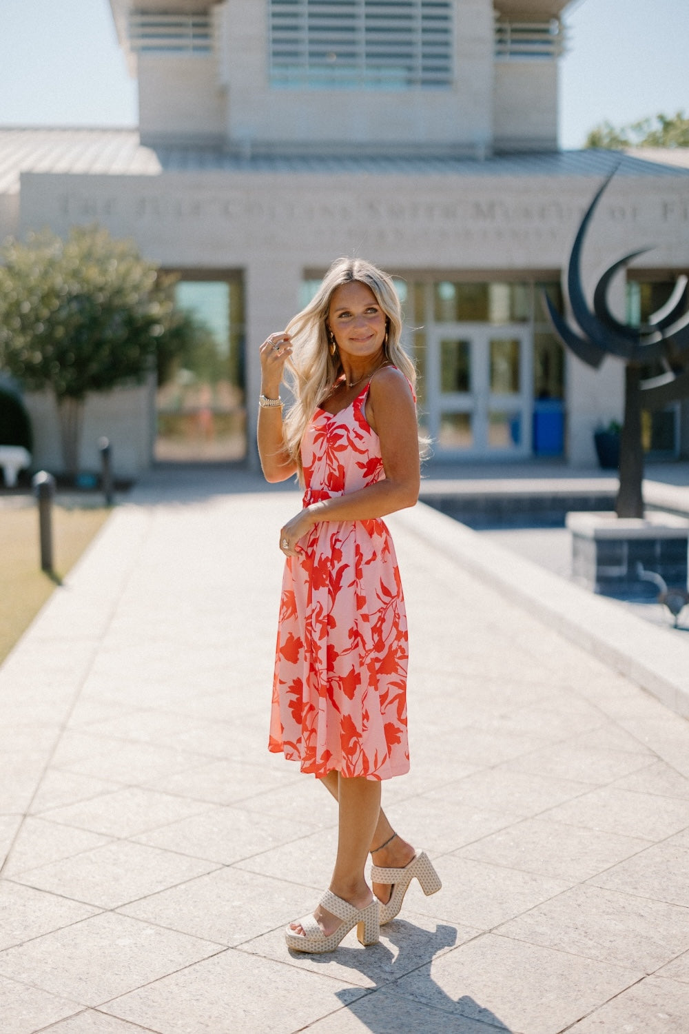 Freida Belted Floral Dress (S-3XL)