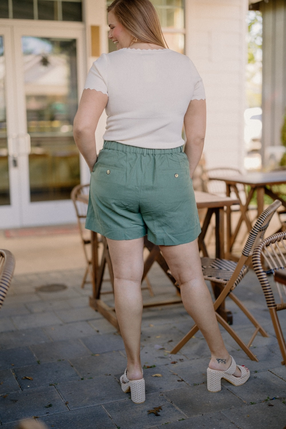 Esme Linen Short in Driftwood (2-14) by ABLE
