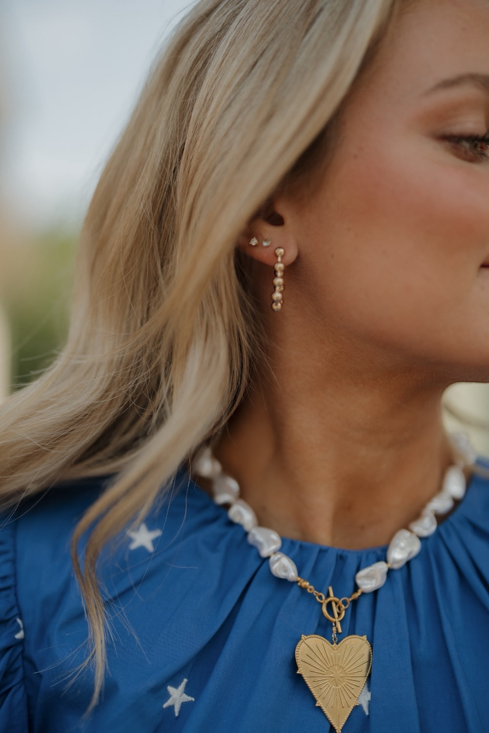 Oval Shape Stud Hoops