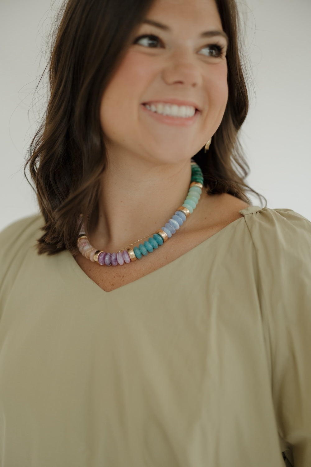 Pastel Multi Colored Beaded Necklace