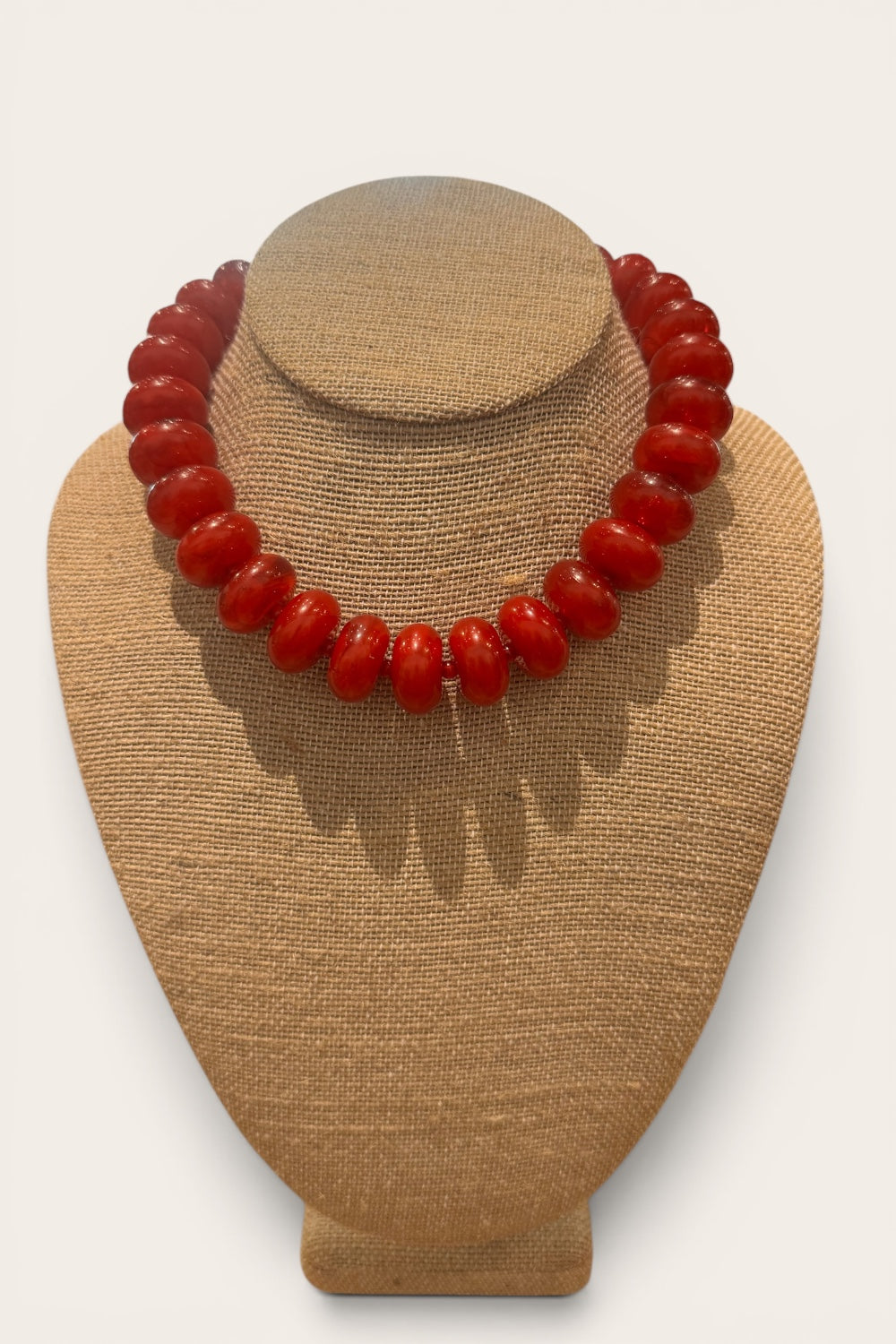 Bailey Red Chunky Beaded Necklace