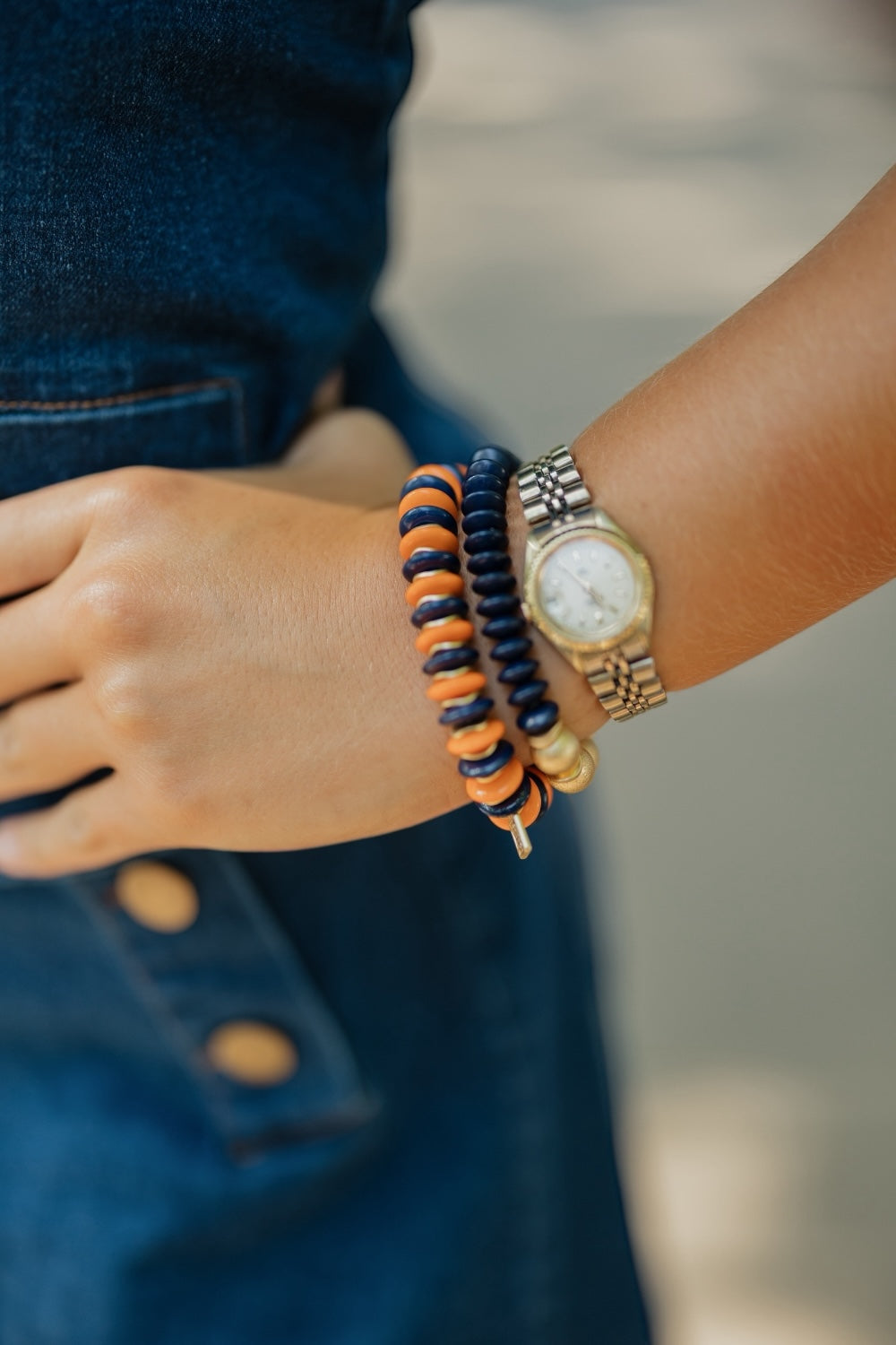 Luna Bracelet in Navy by Michelle McDowell