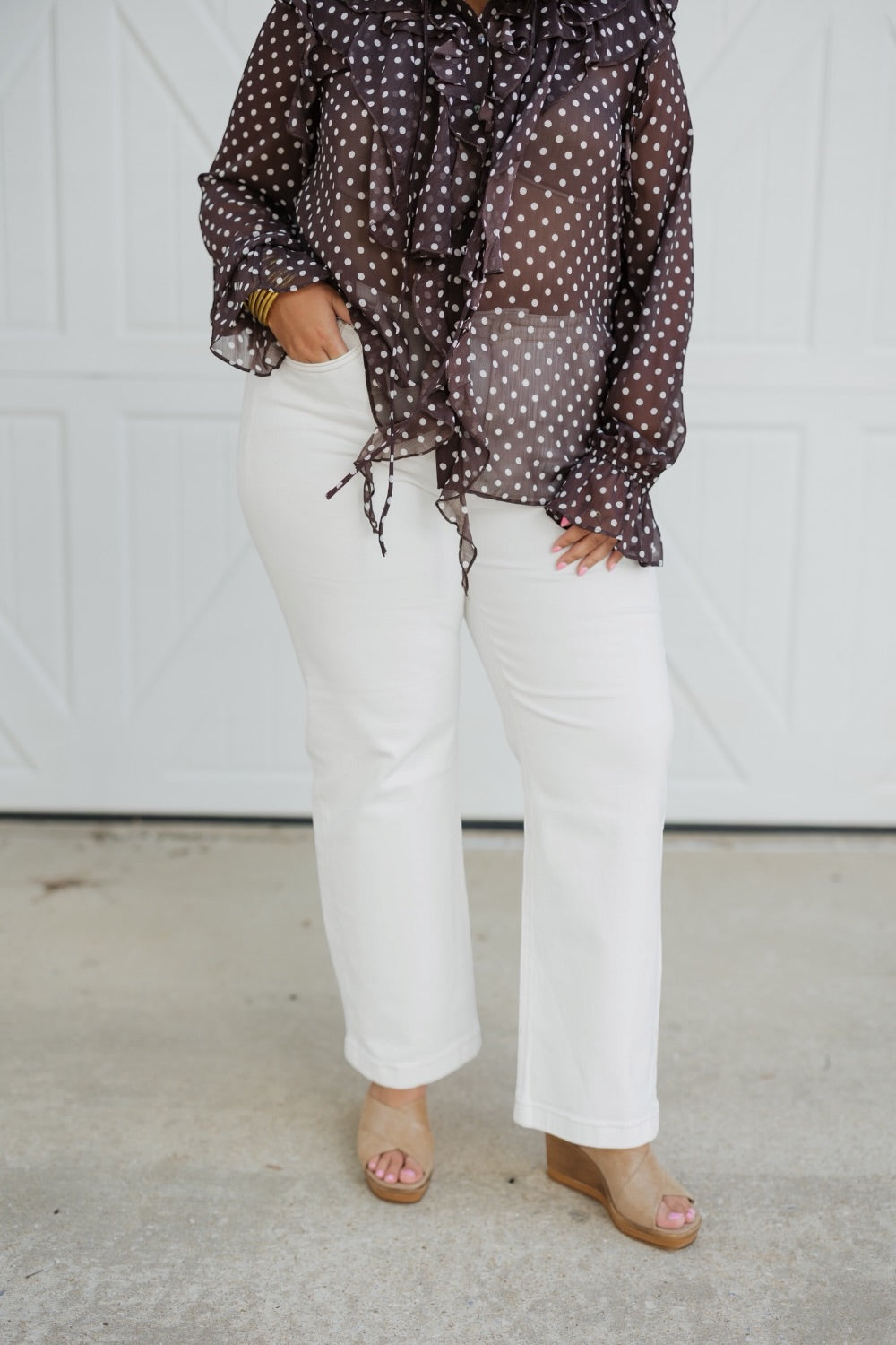 Cream Tummy Control Mid Rise Straight Leg Jean (0-22)