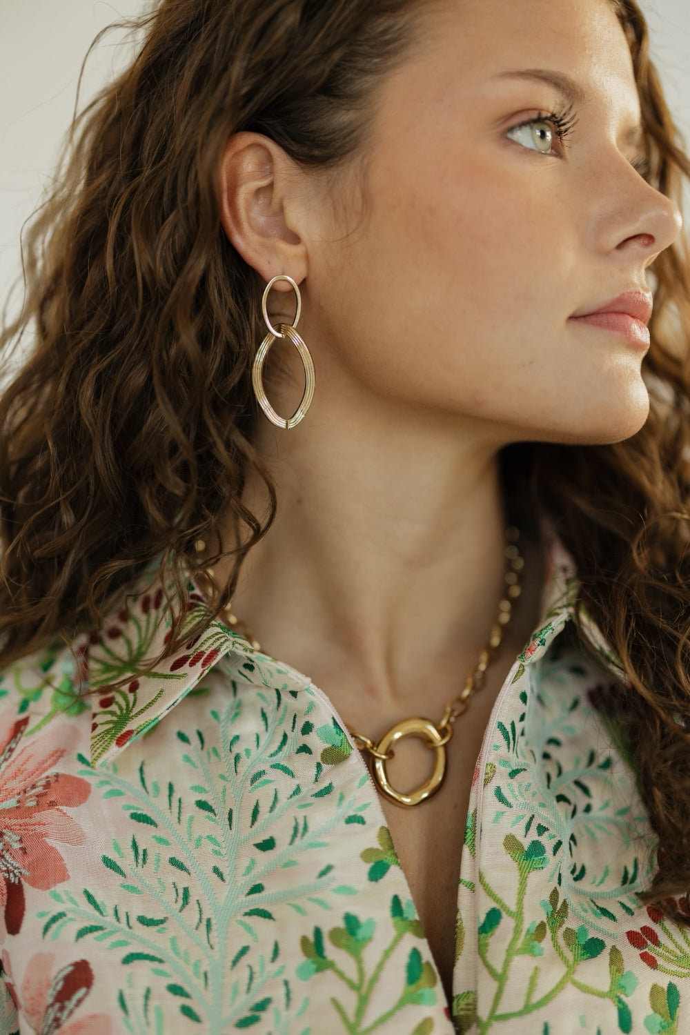 Linked Oval Earrings