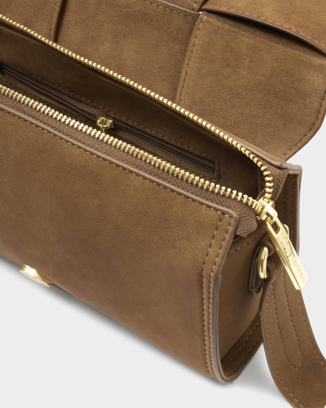 Taya Crossbody Bag - Caramel Suedette