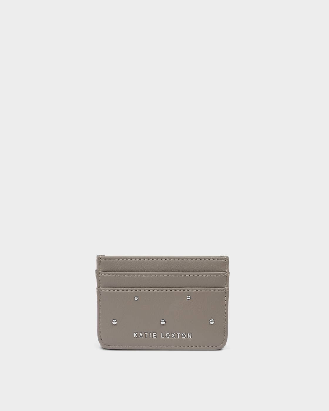 Avery Cardholder - Silver Mink Studded