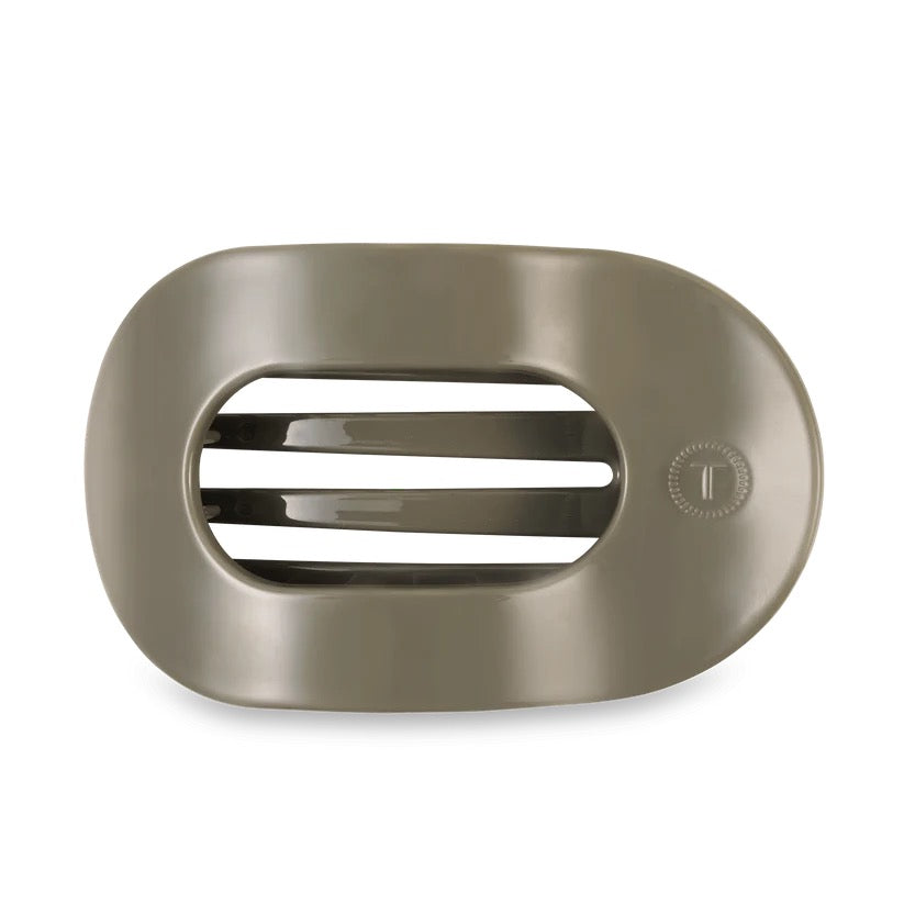 Large Sage It Ain't So Flat Round Hair Clip