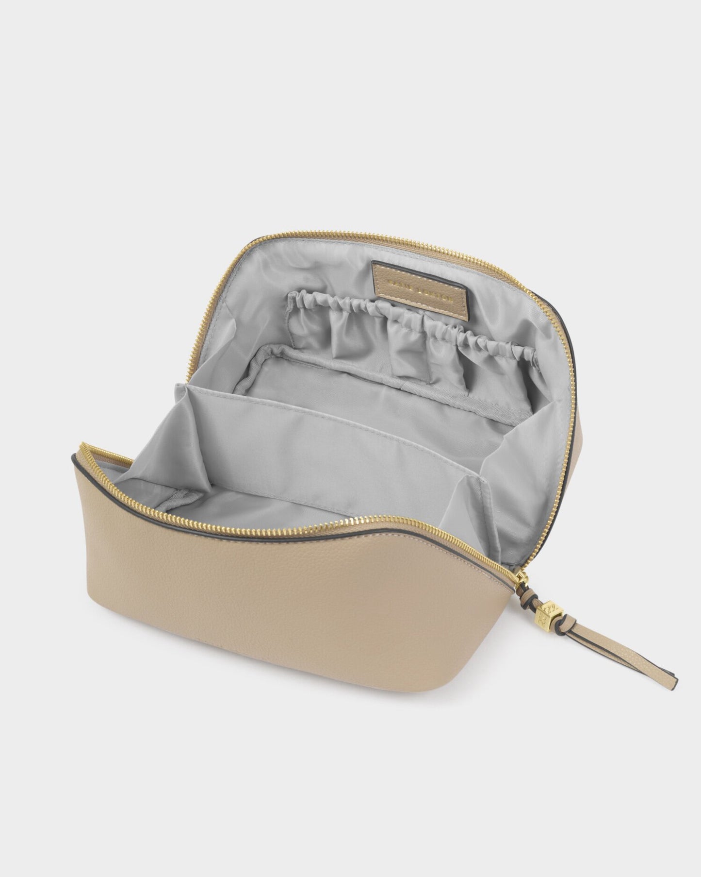 Soho Medium Makeup & Wash Bag in Light Taupe