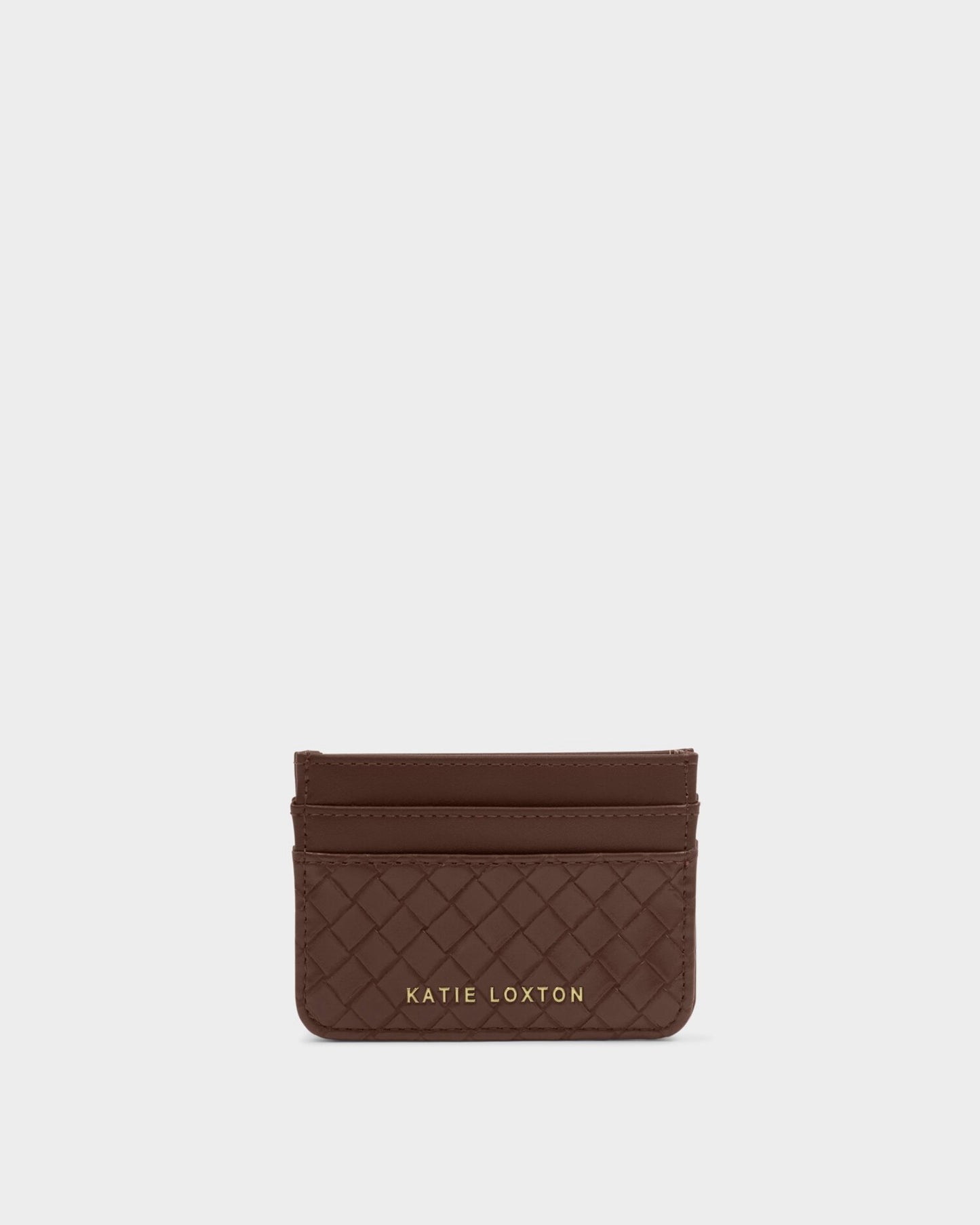 Nova Woven Card Holder in Chocolate
