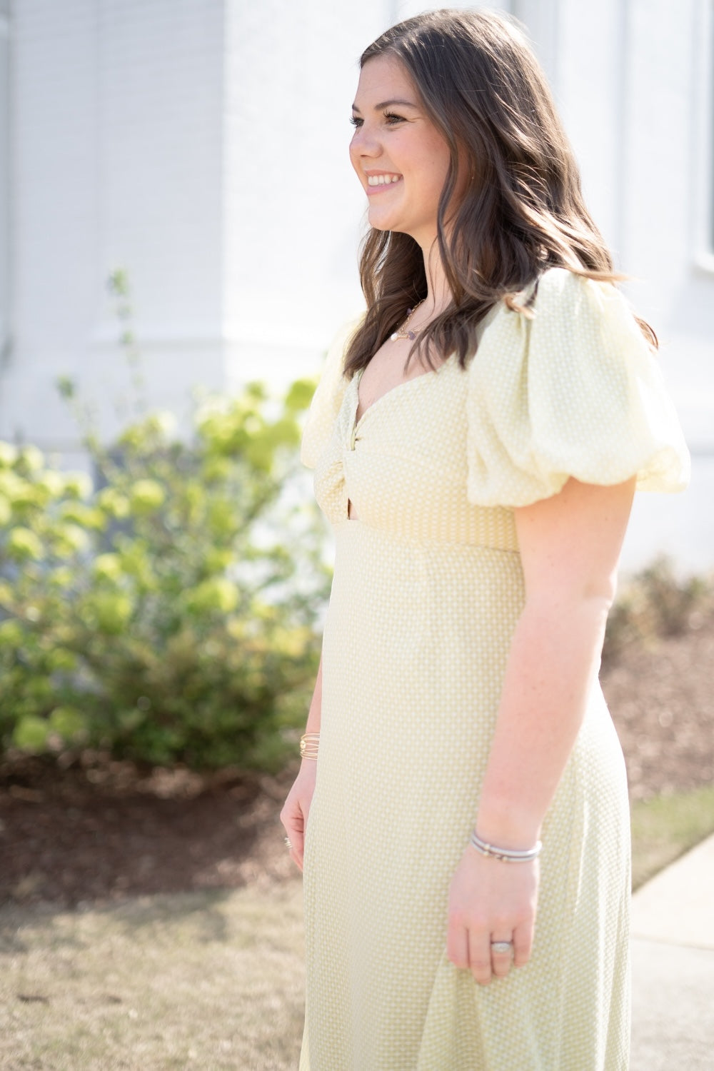 Pistachio Knot Front Dress