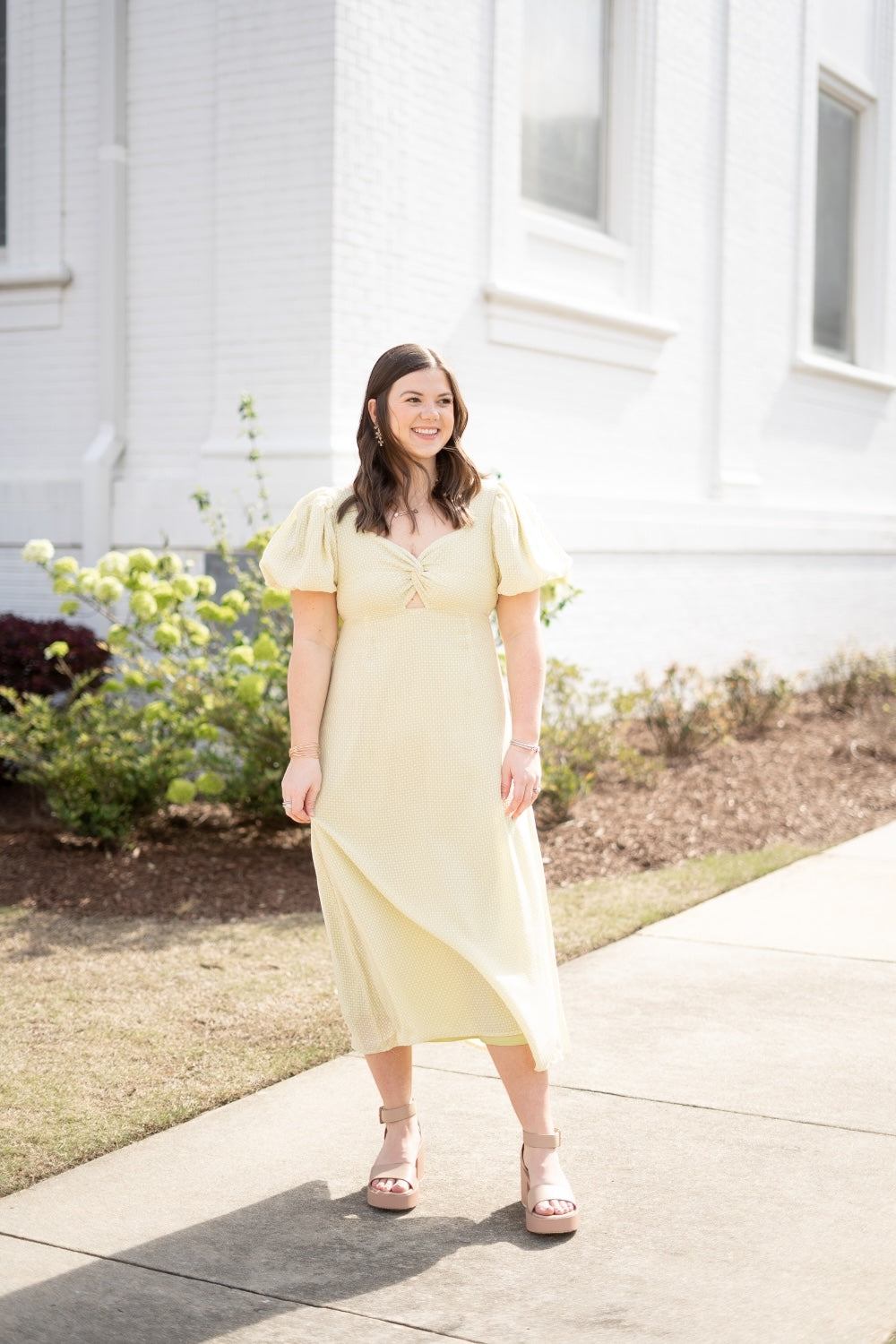 Pistachio Knot Front Dress