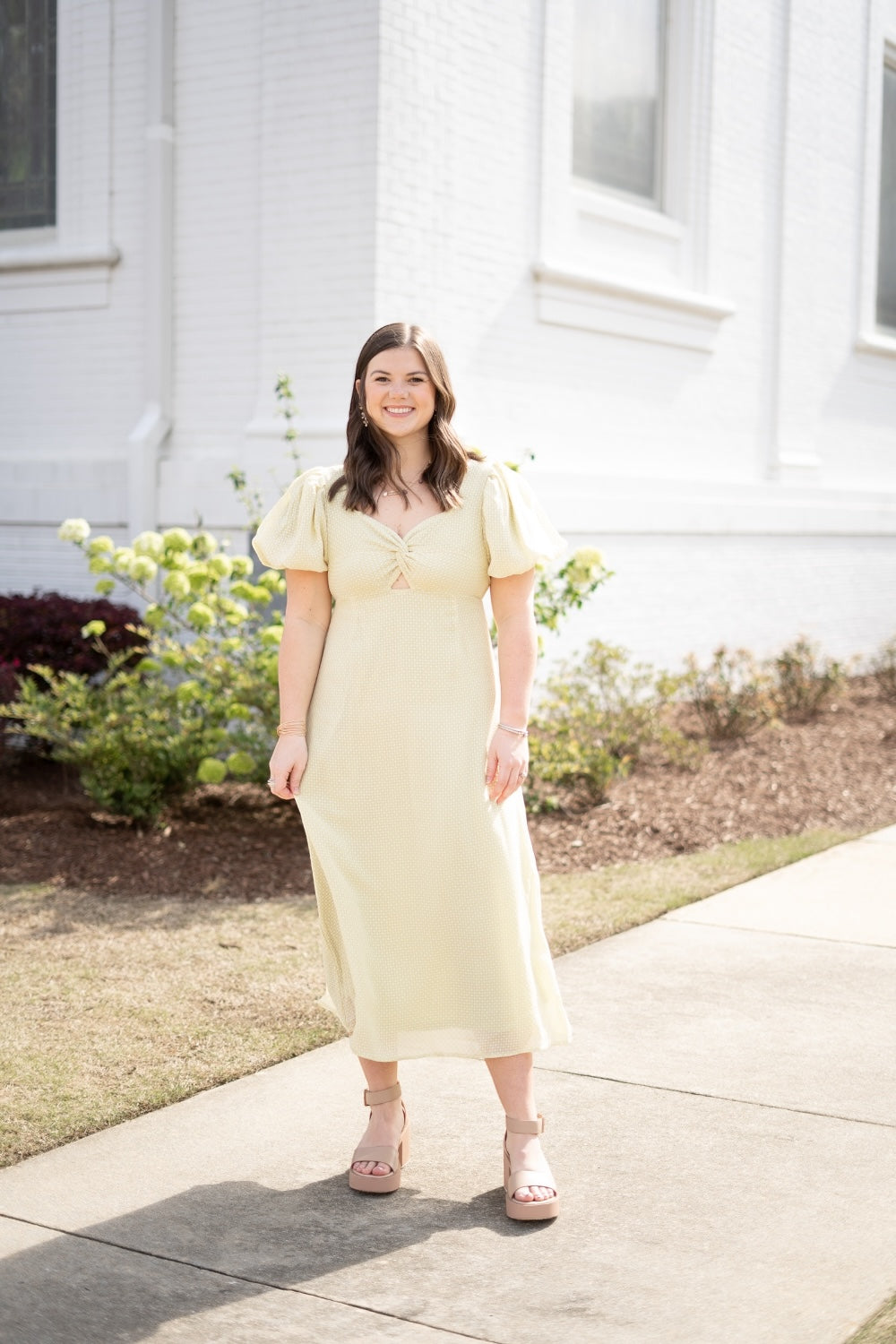 Pistachio Knot Front Dress